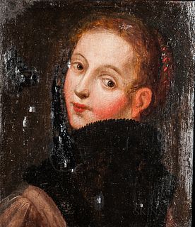 Dutch School, 17th Century      Head of a Young Woman Glancing Over Her Left Shoulder