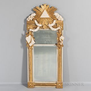 Carved and Gilded Illuminati Mirror