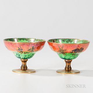 Two Wedgwood Fairyland Lustre Melba Cups