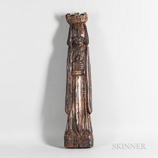 Wood Carving of a King
