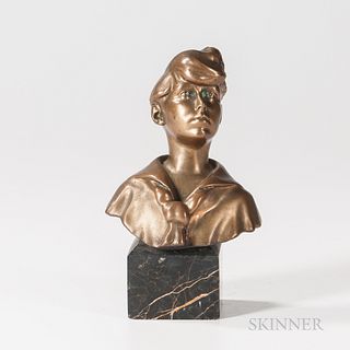 Bronze Bust of Boy in a Sailor Shirt