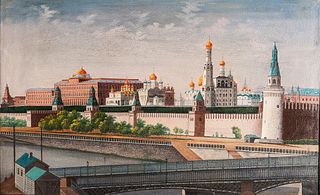 Russian School, 19th Century      A View of the Kremlin