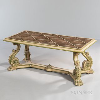 Italian Carved and Painted Low Table