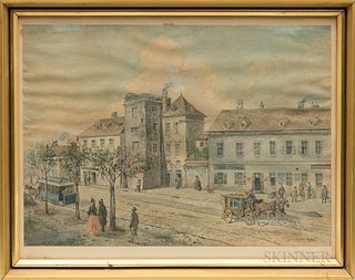 Ferdinand Weckbrodt (German, 1838-1902)      Vienna Street Scene