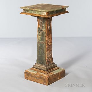 Bronze-mounted Onyx Pedestal