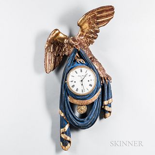 Carved and Painted Franz Mayer Wall Clock