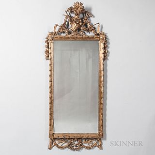 Gilt and Carved Wood Harvest Mirror