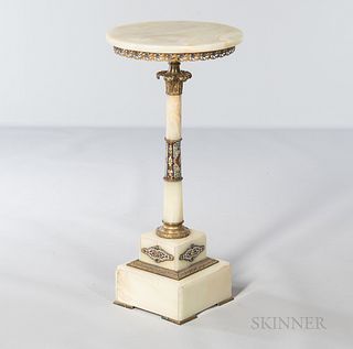 Onyx and Champleve Enamel Pedestal