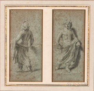 European School, 18th Century      Two Sketches After a Greek Sculpture, Front and Back