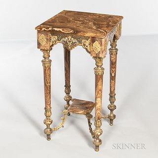 Champleve Enamel and Onyx Side Table