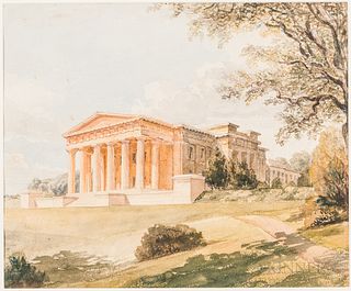 Charles Robert Cockerell (English, 1788-1863)      View of a Classical Building