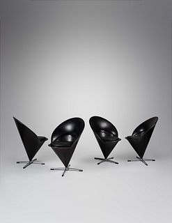 Verner Panton 
(Danish, 1926-1998)
Set of Four Cone Chairs, Frem Rojle, Denmark