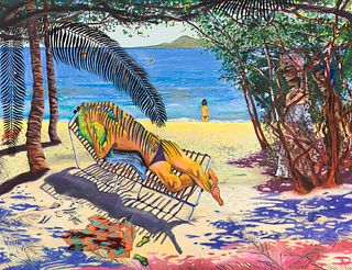 David Sharpe
(American, b. 1936)
Beach at Guadeloupe, 1984