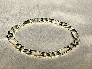 Sterling Silver (925) chain link Bracelet 8.5"