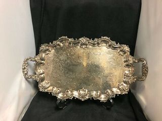 A William Maurice Carmichael Silver Plated Tray Inscribed 1936