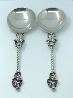 Pair of Sterling Silver Apostle Spoons London 1896