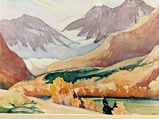 WATERCOLOR PAINTING BY CANADIAN ARTIST - FRANCIS DOUGLAS MOTTER 1913-93