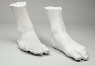 Two Large Foot Models of David, After Michelangelo, 20th Century