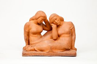 20th Century School: Untitled (Two Figures)
