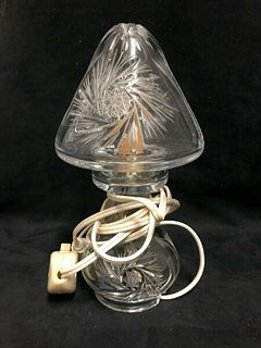 SMALL VINTAGE PINWHEEL CRYSTAL BEDROOM LAMP