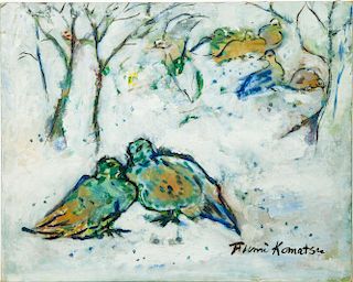 Fumi Komatsu (b. 1930): Two Doves
