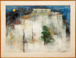 Joseph Barber: Untitled (Trees and Yellow Moon)