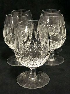 SET OF 5 VINTAGE IRISH WATERFORD "COLLEEN" SMALL BRANDY GLASSES