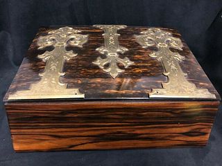 A Beautiful Coromandel Brass Bound Storage box