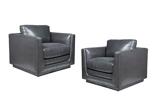 Pair of Club Chairs Designed by Arthur Elrod