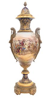 A MONUMENTAL FRENCH SEVRES STYLE URN, H. DESPREZ, LATE 19TH CENTURY