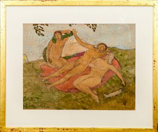 Attributed to Alfred Heinrich Pellegrini (1881-1958): Untitled (Three Reclining Figures)