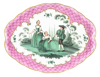 A CONTINENTAL PORCELAIN SERVING DISH, LATE 19TH-EARLY 20TH CENTURY