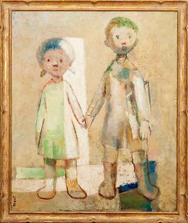 James Mont (1904-1978): Untitled (Two Children)