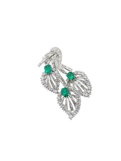 Tiffany & Co Emerald And Diamond Brooch