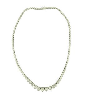 31.00ct Diamond Tennis Necklace E-F VVS1-VS1