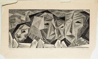 Isaac Friedlander (1890-1968): Group of Six Etchings