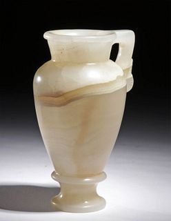 Exceptional Graeco-Egyptian Alabaster Vase w/ Goose
