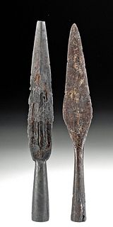 9th C. Viking Iron Spear Heads (2)