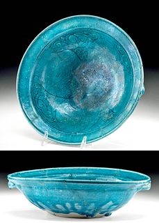 12th C. Persian Bamiyan Glazed Pottery Bowl