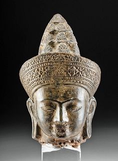 18th C. Thai Brass Buddha Head