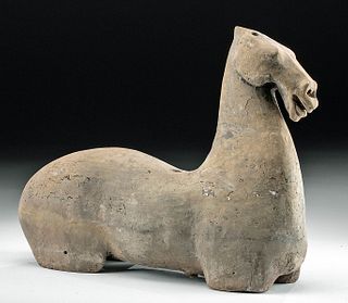 Chinese Han Dynasty Pottery Horse Head & Body