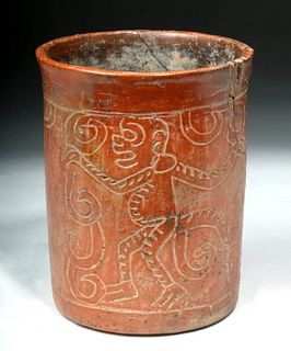 Maya Orangeware Cylinder w/ Monkeys, ex-Hollywood