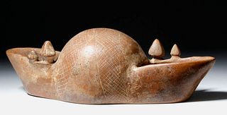 Rare Colima Pottery Vessel - Hut Form