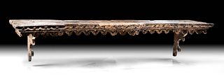 19th C. Italian Ornate Wooden Mantlepiece