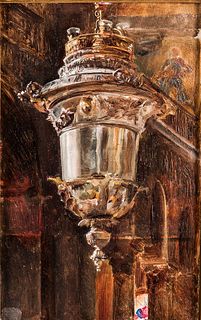 Attributed to Scipione Vannutelli (Italian, 1834-1894)      Lantern, St. Mark's, Venice