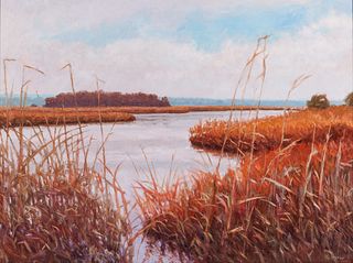 Robert Longley (American, b. 1951)      Marsh View.
