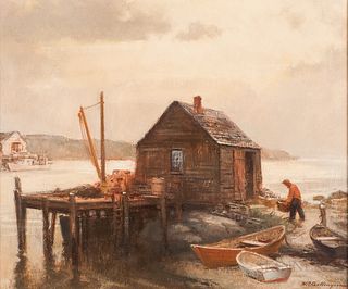 Harry Russell Ballinger (American, 1892-1993)      Fisherman's Shack.