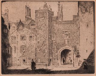 Joseph Pennell (American, 1860-1926)      Great Gate, Lincoln's Inn