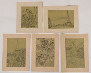 5 Otto Plaug Townscape Study Drawings