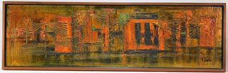 LARGE Van Hoople Modernist City Texture Painting